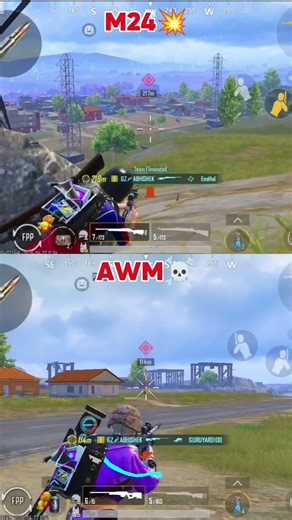 M24 vs AWM 😱 कौन है REAL KING? 🔥 #m24vsawm