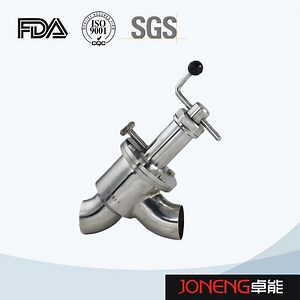 [Hot Item] Stainless Steel Sanitary Food Grade Manually Clamped Stop and Reversing Valve Y Type