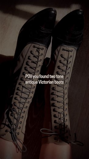 Femme Vintage on Instagram: "1890s olive green two tone Victorian boots 履‍♀️ Size 5 US women’s available now"