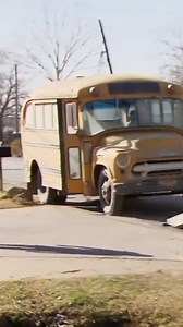 Vintage School Bus ALMOST Takes Out A Mailbox! #FastNLoud | The Leice