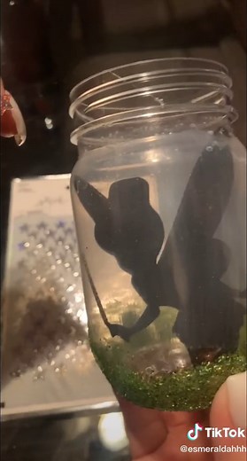 Tinkerbell/Fairy's Decor🧚🏻. My daughters 3rd birthday party decorations💚! Dollar tree addition (lights and fairy's bought on amazon). #fy #fyp #fup