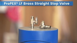 Uponor ProPEX 1/2 in. PEX-A Expansion Barb x 3/8 in. OD Compression Lead-Free Brass Quarter-Turn Straight Stop Valve (6-Pack) LF5865038R6
