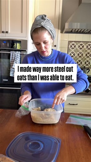 Batch cooking. Bulk cooking. Meal prep. It doesn’t really matter how you do it, and while I have lots of grocery store hacks, it DOES help to have some balanced, home-cooked options on hand. Easy ways”accidental meal prep” I’ve been doing: 🥦 making extra dinner and portioning it out for my lunch the next day 🥚 cooking a big batch of hard boiled eggs 🍲 making a bit batch of soup or oatmeal and using it for future meals (if it’s a really big batch i like to freeze smaller portions for longer) �