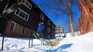 School buses are so 2018. ⛷ Slap on your skis head back to class with #GoProAthlete Tom Wallisch Khai Krepela. | GoPro