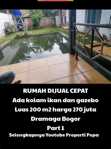 Rumah Dijual Nyaman dengan Kolam Ikan di Bogor