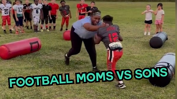 Mums Take Over Football Training In Hilarious Tackle Showdown