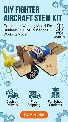 DIY Fighter Aircraft STEM Kit Working Model For Students #shortvideo #shortsviral #youtube #shorts