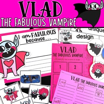 Vlad the Fabulous Vampire, Halloween Book Companion Lessons and vampire craft