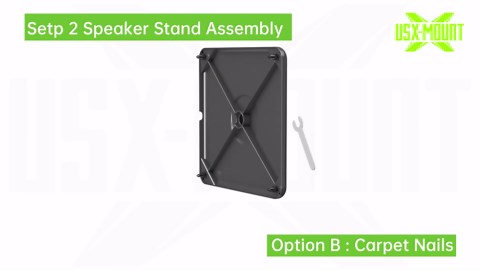 USX MOUNT Universal Speaker Stands, Height Adjustable Extend 30.0" to 39.1" for Satellite Speakers & Small Bookshelf Speakers up to 11 lbs Per Stand, 1 Pair Floor Stands for Sony Bose Polk JBL Yamaha