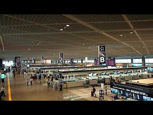 《アナウンスあり》成田空港第1ターミナル　出発ロビーの様子