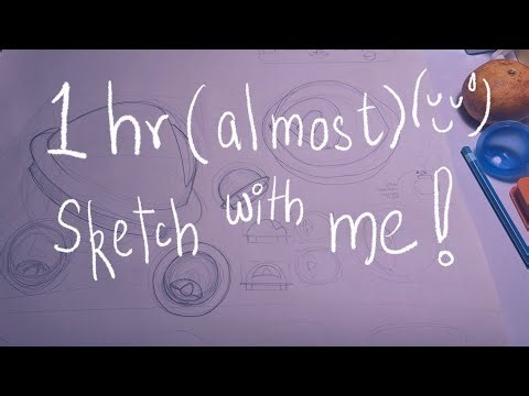 1 hour (almost) sketch with me