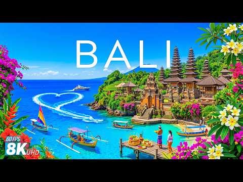 BALI 8K Aerial 🌴Rice Terraces, Jungle, Waterfalls & Dream Beaches from Above 🚁