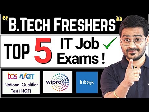 💥B.Tech Fresher? Top 5 IT Job Exams - TCS NQT, Wipro NLTH Must Apply! #btech #btechjobs #tcsnqt2023