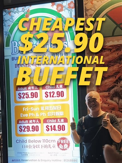 Enjoy the Cheapest International Buffet in Singapore