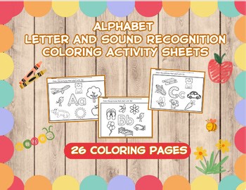 Pre-K-Alphabet Beginning Sound & Letter Recognition Coloring & Tracing