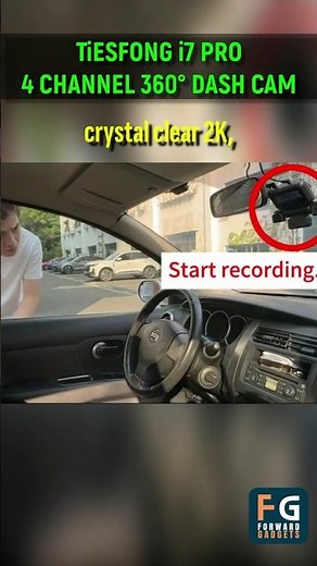 360° Dash Cam That Sees EVERYTHING! 🔥 TiESFONG i7Pro – 4CH Smart Recorder #caraccessories #dashcam