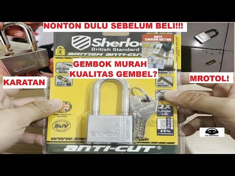 DS REVIEW Plus Minus Original Sherlock Tools ANTI CUT Padlock 40 mm Length Indonesia