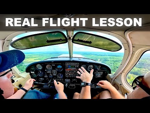 LEARNING TO FLY in a Piper Cherokee (Hagen's 3rd Lesson)