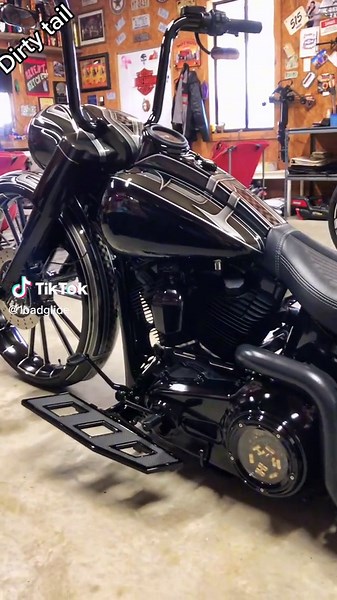 Harley Davidson Softail Motorcycle with a Dirty Tail