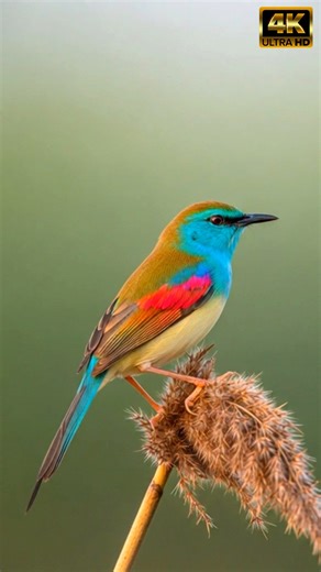 This short cinematic 20-second clip captures an intimate Bird Sound ASMR moment — a striking rendition from this colorful Cisticolidae singing just above the reed edges. The vocal performance here is bright, ornamented, and repeatedly phrased in a way that makes it immediately ear-catching: clear warbled phrases followed by a subtle, buzzy throat flutter that sits beautifully in the mix. From an ASMR standpoint the soundstage is exceptional for a short — the bird’s voice is centered and present,