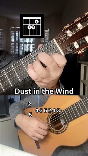 Dust in the Wind Easy Guitar Lesson #guitarlesson