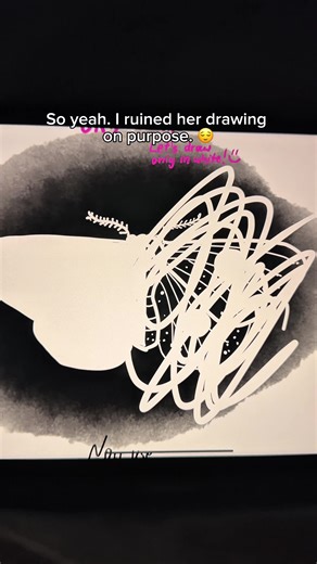 I ruined her drawing out of pure jealousy! 😒 #digitalart #ArtWorkout #artchallenge #digitalartist