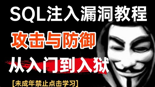 什么是SQL注入？全网最新最详细的SQL注入入门到精通讲解，带你从数据库原理开始学，全程干货无废话（网络安全/信息安全/web安全/漏洞挖掘/SQL注入）