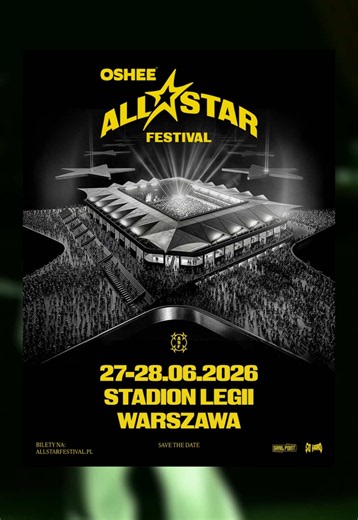 🚨27 i 28 czerwca odbędzie się @OSHEE ALL STAR FESTIVAL na stadionie Legii Warszawa ⚽️🎶 Ceny biletów zaczynają się od 249 zł a line-up to 12 osobowa mieszanka największych mainsteramowaych ksywek i topowego undergroundu🔥🔥 Po więcej informacji odsyłam was na profil organizatorów 👇👇 [ Współpraca z Oshee All Star Festival ] #muzyka #raptok #oshee @Grail Point