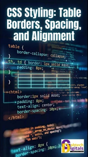 Master CSS Table Styling Borders, Spacing, and Al (1)