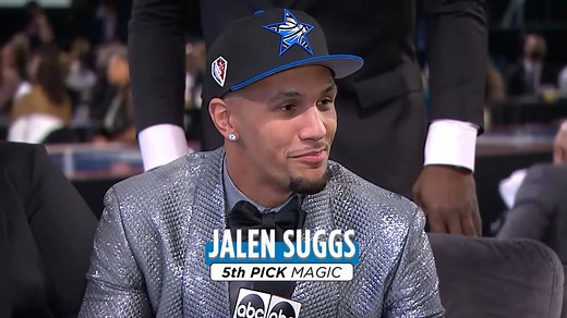 With the 5th pick in the NBA Draft, the Orlando Magic select Jalen Suggs! 2021 #NBADraft presented by State Farm on @NBAonESPN & #NBAonABC | NBA
