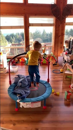 Toddler trampoline workout