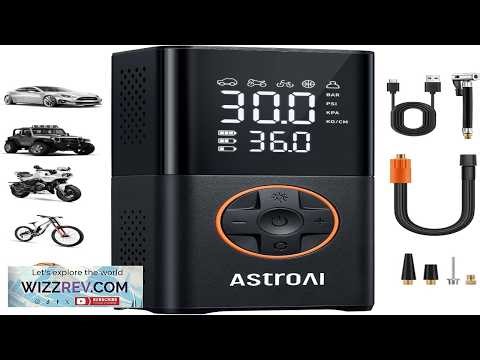 AstroAI L7 Tire Inflator Portable Air Compressor Cordless Mini Bike Pump