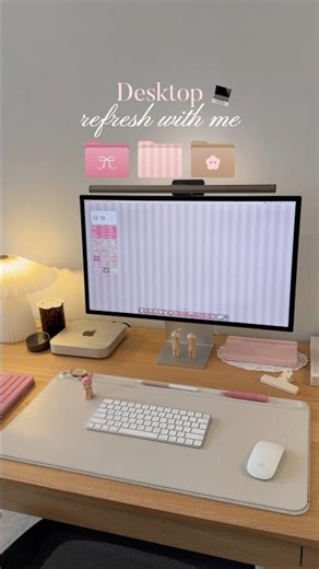 Customizing my Mac with whimsical folder icons 💖🗂️ #desktop #desktopsetup #macbook #desktopicons