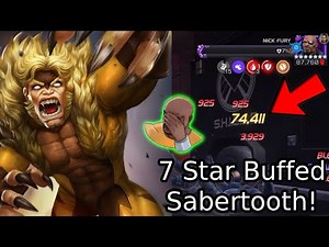 7 Star Rank 3 Buffed Sabertooth Gameplay! Underwhelming? | Marvel Contest Of Champions