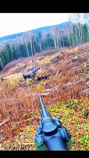 The brave man big moose hunting #охота #hunting #загоннаяохота #весенняяохота #moose #wildlife
