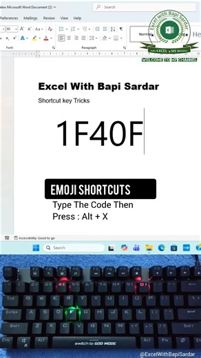 😊 Emoji Shortcuts in Microsoft Word! 🚀