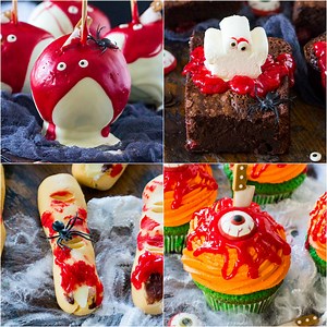 1.3M views · 522 reactions | Bloody Halloween Desserts Four Ways! Creepy, Easy and so Delicious! Recipes here: https://sweetandsavorymeals.com/bloody-halloween-desserts-four-ways/ | Sweet and Savory Meals | Facebook