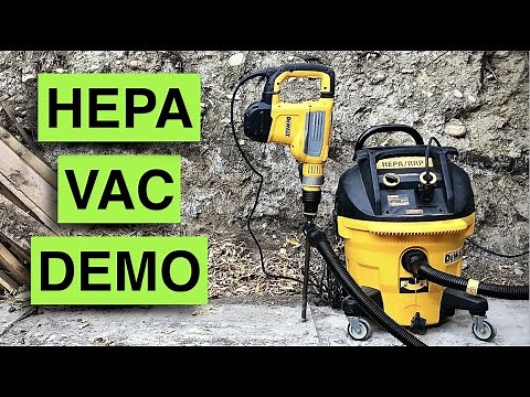 Hepa Vac Demo with SDS Bit, Dewalt DWV012 10 Gallon Dust Extractor