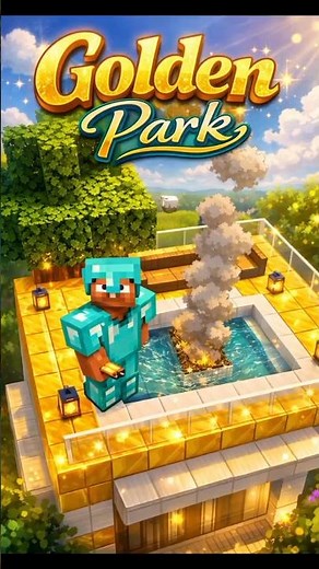 🌟✨ GOLDEN PARK Paradise in Minecraft! | Ultimate Luxury Garden Build 🌳💛