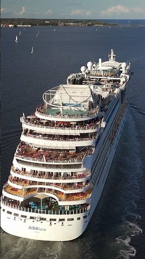 Cruise ship AIDALuna , see #drone_djimini #aida #aidaluna #travel #cruise