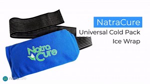 NatraCure Universal Cold Pack Ice Wrap - Cold Ice Pack w/Strap for Injuries - Reusable Cold Ice Pack for Shoulder, Neck, Head, Ankle, Leg, Foot, Hand, Wrist, Arm, Elbows & Ice Wrap for Knees - 1 PK