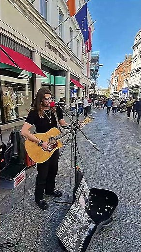 Erik Larsen 🎸 Rocks Dublin 🎸🎶with his busking performance of Wicket Game on Grafton Street, #busking