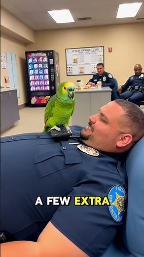 Parrot Roasts Police Officer on Couch 😂🦜 | Funniest Police Station Parrot Moment