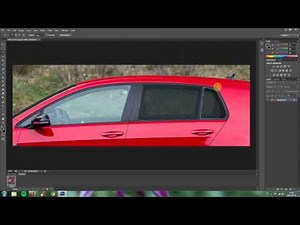 Car window tint in photoshop