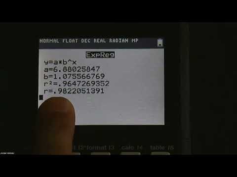 Exponential Regression with TI-84