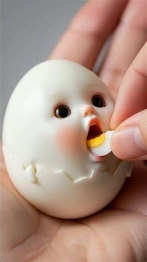 Egg Baby Half Bite ASMR 😍 | Viral Shorts #shortsfeed #shorts