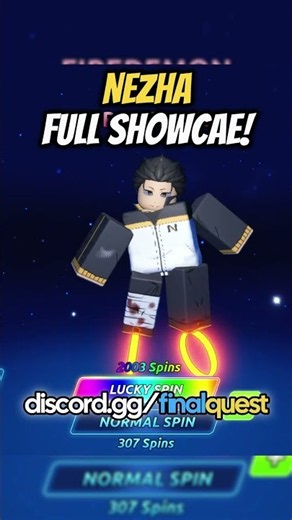NEZHA SHOWCASE COMPLETO - ANIME FINAL QUEST ROBLOX
