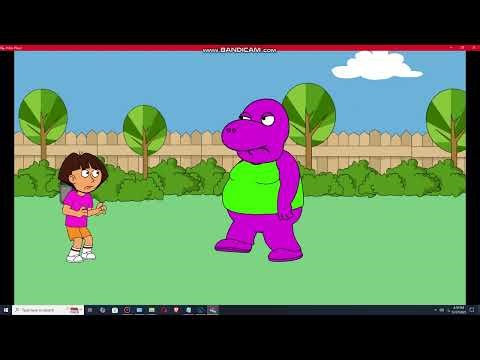 GoAnimate - Alvin and the Chipmunks save Dora Marquez from Barney - Ungrounded - #goanimate #barney
