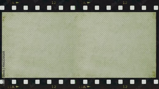 Vintage damaged film strip scrolling loop