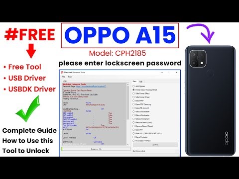 OPPO A15 (CPH2185) Screen Lock Remove Free Tool (MTK) | “Please Enter Lockscreen Password” Fix 2026